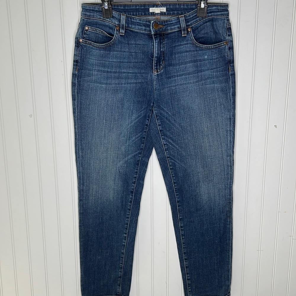 Eileen Fisher Straight Crop Stretch Jeans Size 8